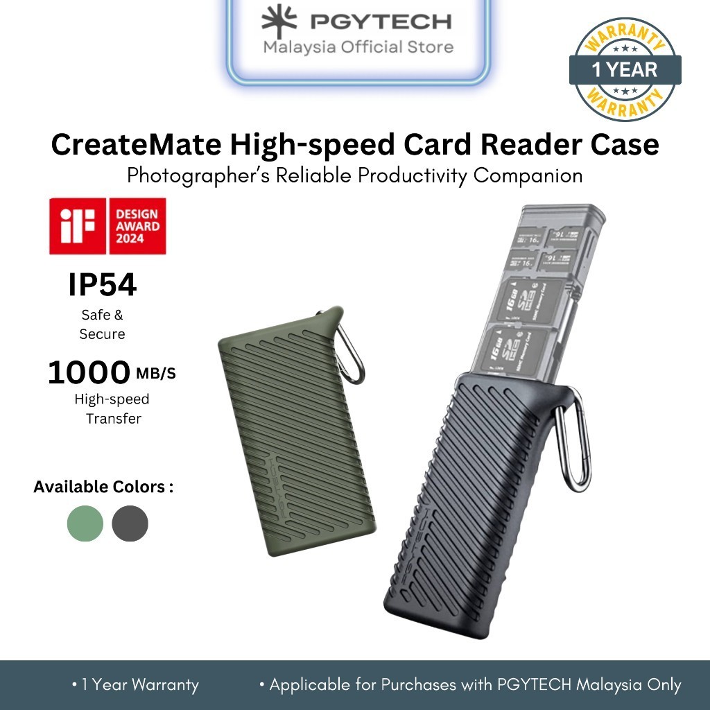 PGYTECH Createmate Type-c Card Reader Holder Storage Box USB3.1 High ...