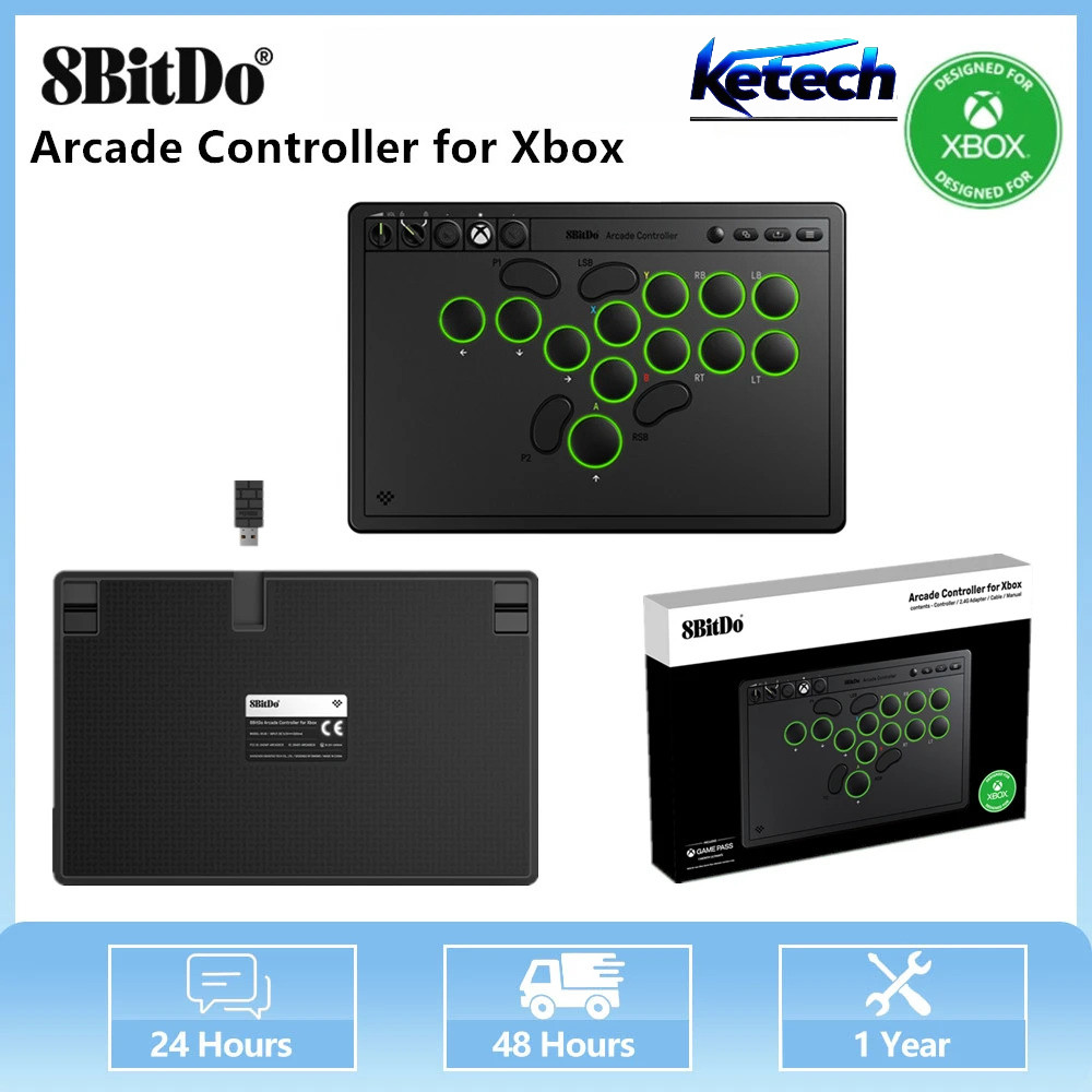 8BitDo Arcade Controller for Xbox Wireless 2.4G/Wired USB-C Arcade ...