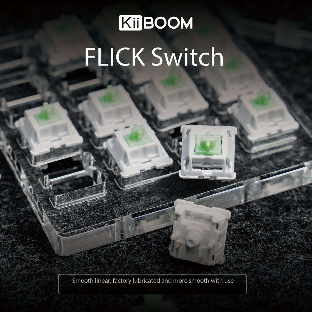 KiiBOOM Flick linear switch factory's hot-swappable customized keyboard ...