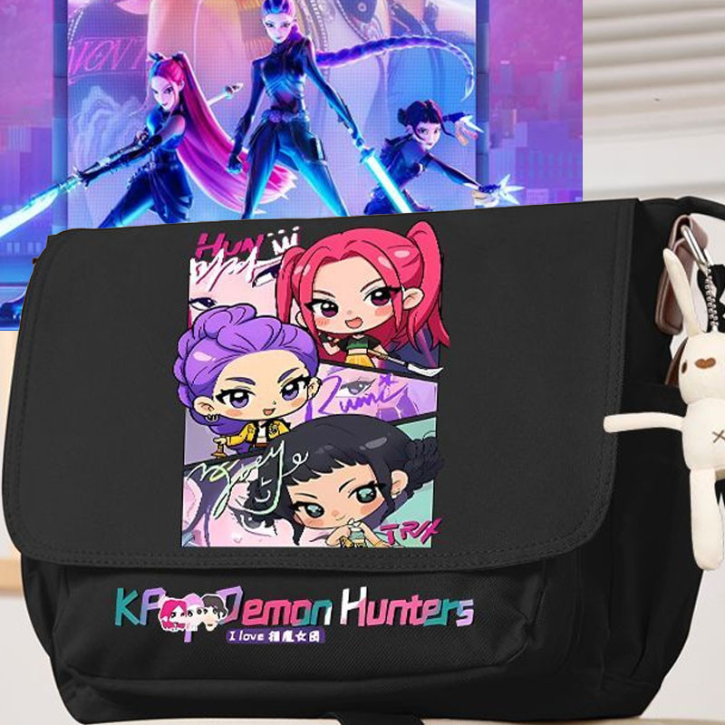 Anime Moive Theme K-POP Demon Hunters Rumi Zoey Mira Daily Bag 14 Inch ...