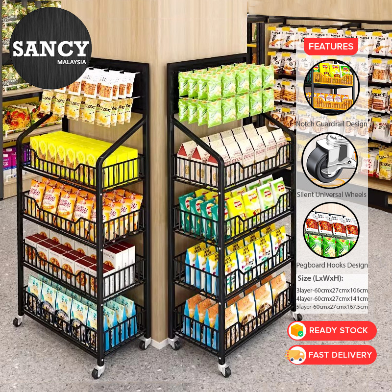 Sancy Multilayer Storage Rack for Supermarket Shelf Convenience Store ...