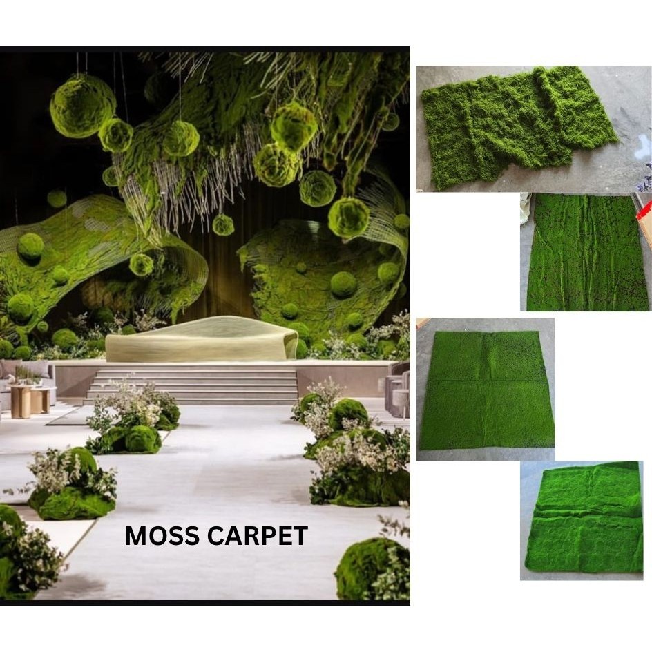 Moss Carpet Karpet Lumut Rumput Saiz 1m x 1m Rumput Karpet Lumut Tiruan ...