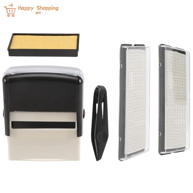 Self Inking Stamp Set Custom Personalised DIY Business Name Number ...