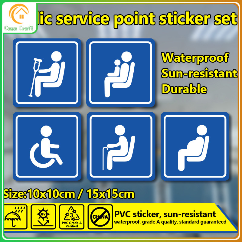OKU Sign Sticker Elderly/Pregnant/Child Seat Stickers Premium Sticker ...