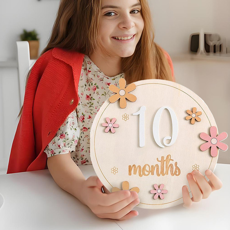AFMY Baby Monthly Milestone Cards With 11 Interchangeable Number Set Of ...