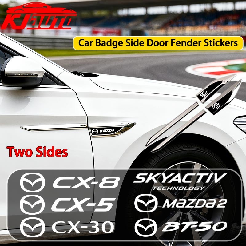 1 Pair 3D Car Door Car Body Protective Metal Sticker Car Fender Side ...