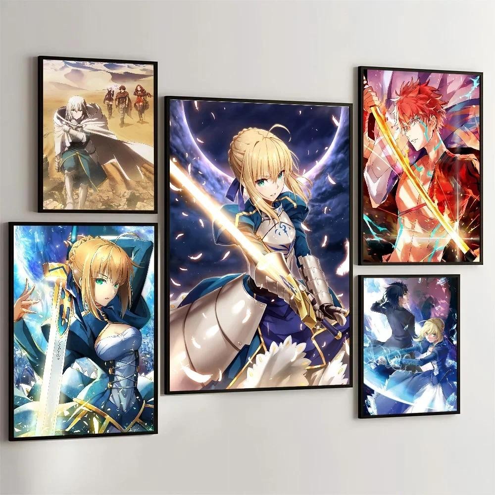 Anime Fate Zero Poster Retro Kraft Paper Art for Room Bar Cafe Wall ...