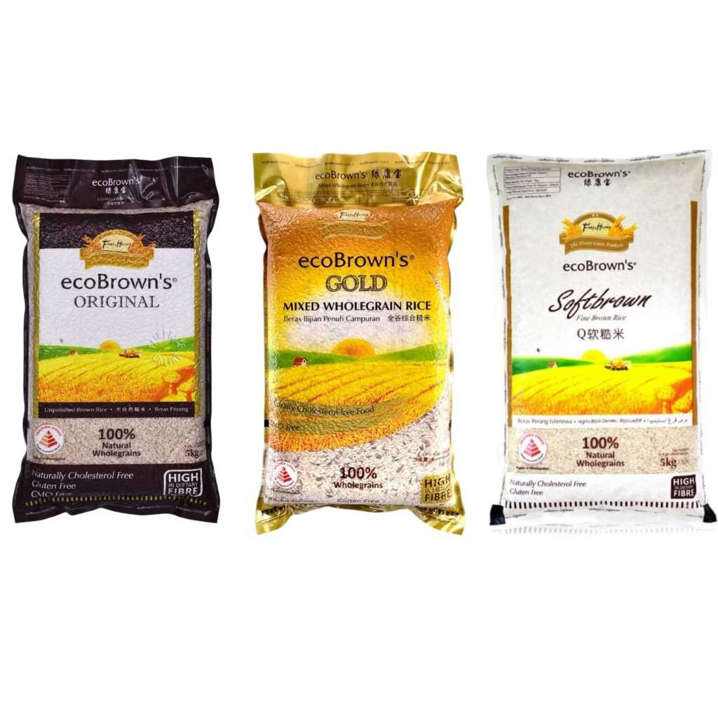 EcoBrown's Original Brown Rice/Steam Brown Rice/Gold Mixed Wholegrain ...