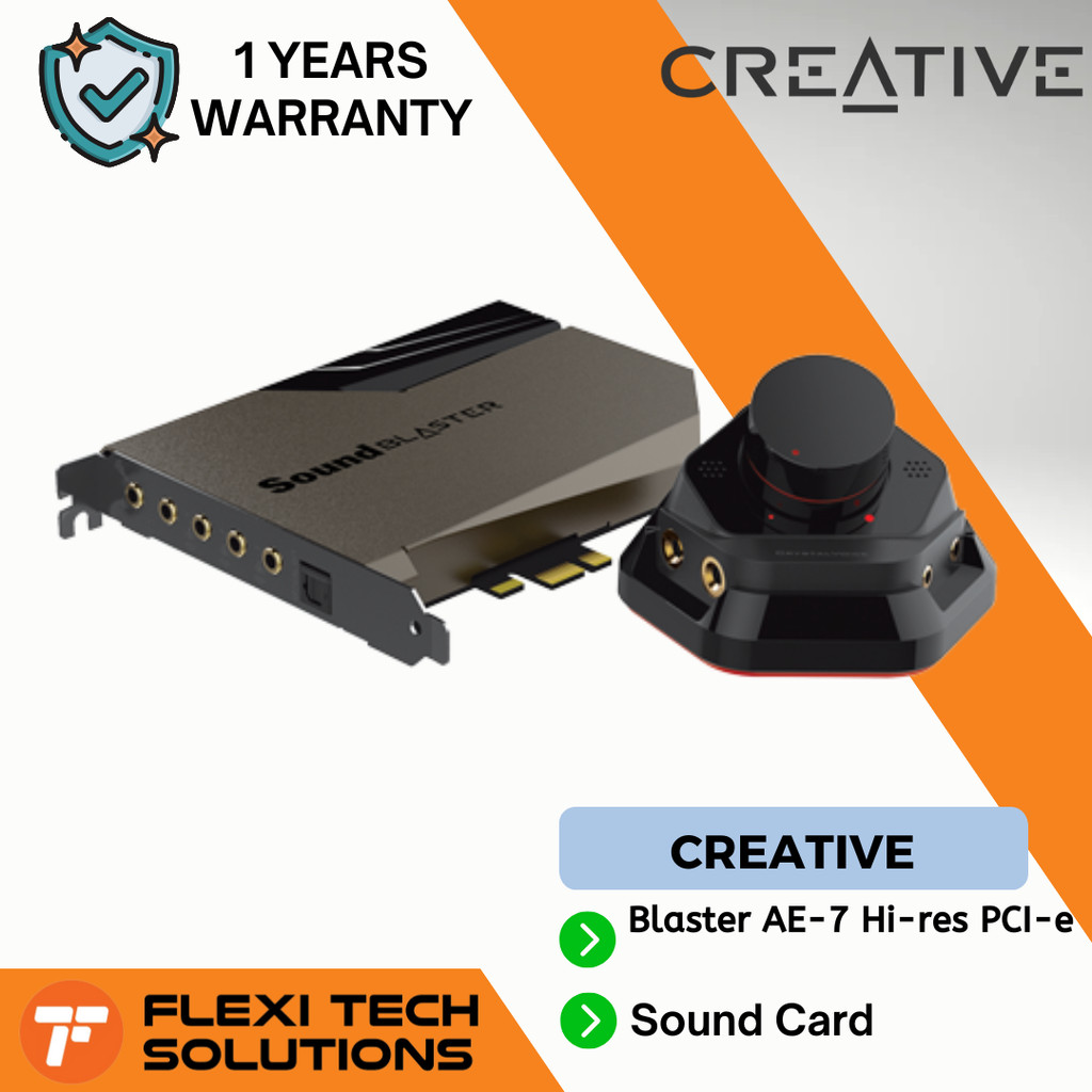 Creative Sound Blaster AE-7 Hi-res PCI-e DAC & Amp Sound Card with Xamp ...