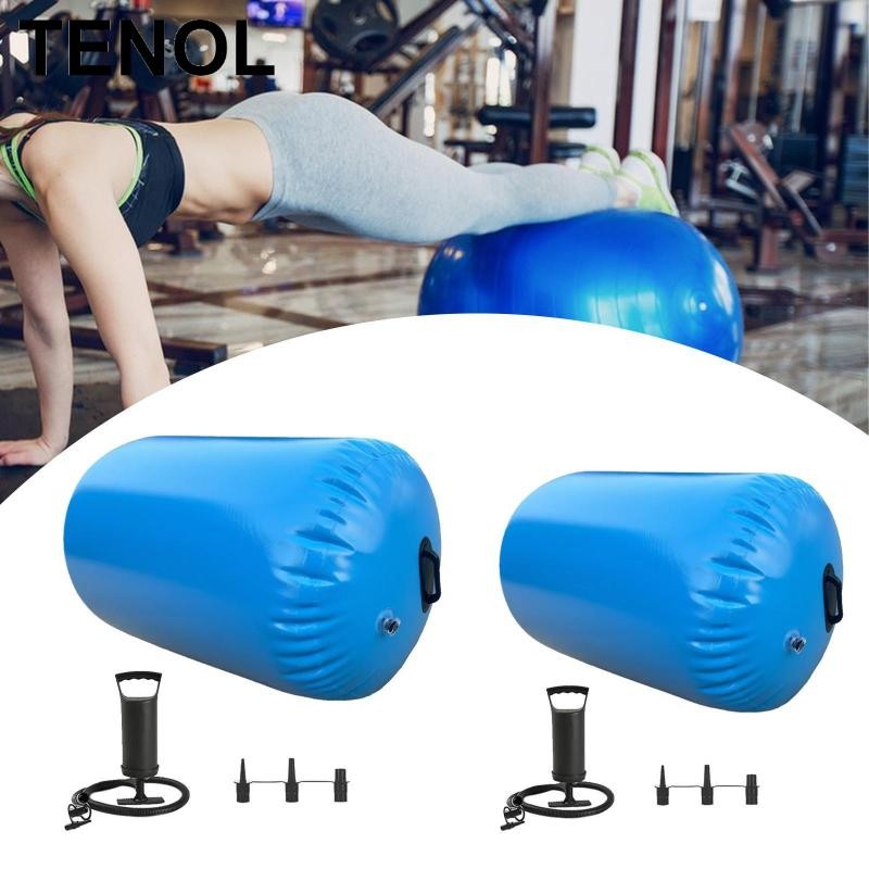 TENOL Air Gymnastics Roller Barrel Inflatable Gymnastics Mat for Back ...