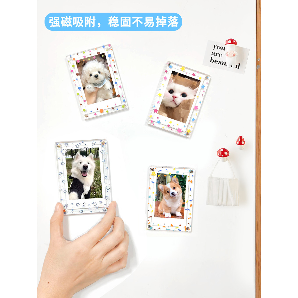Polaroid Photo Frame Refrigerator Sticker Transparent Acrylic Photo ...