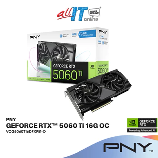 PNY GeForce RTX 5060 Ti OC 16GB Dual Fan OC 16GB GDDR7 Graphics Card | VCG5060T16DFXPB1-O