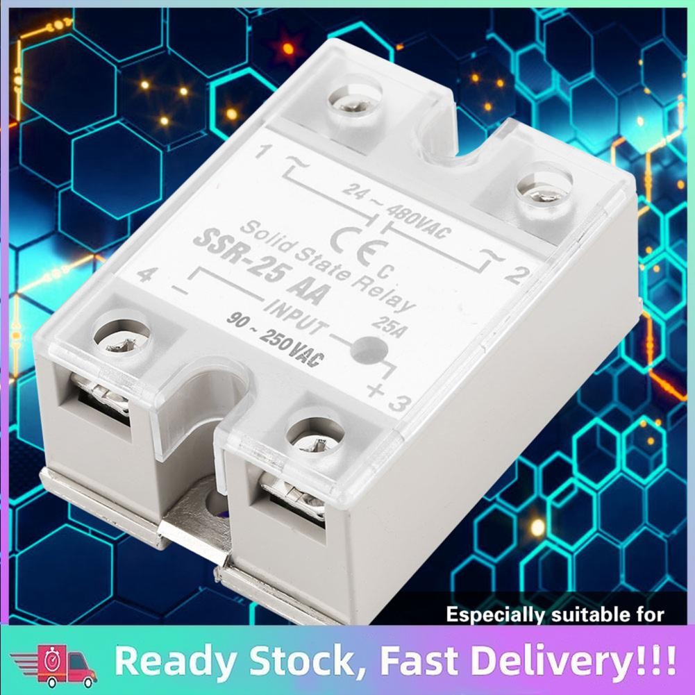 SSR25 AA 25A Solid State Relay Module SSR ACAC Input 80250V AC Output ...