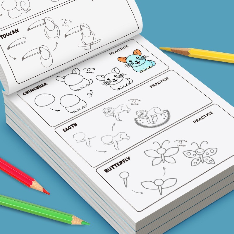 How To Draw Workbook 32 Pages Kids Step by Step Drawing Activity Book ...
