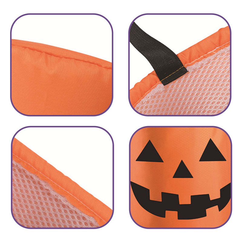 LED Light Halloween Trick Or Treat Bucket Pumpkin Candy Bag Collapsible ...
