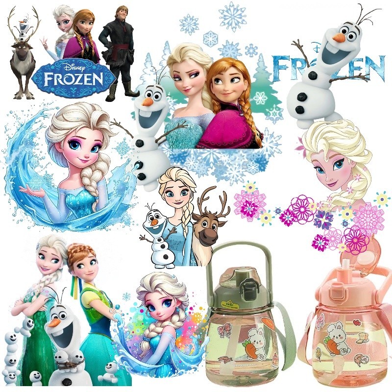 Frozen Cold Print Crystal Adhesive UV Transfer Stickers DIY Tags Phone ...