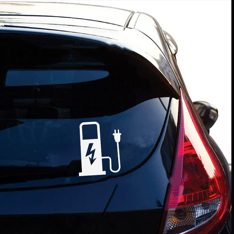 AFMY 12*10cm EV Electric Vehicle Car Sticker Decal Funny Truck Battery ...
