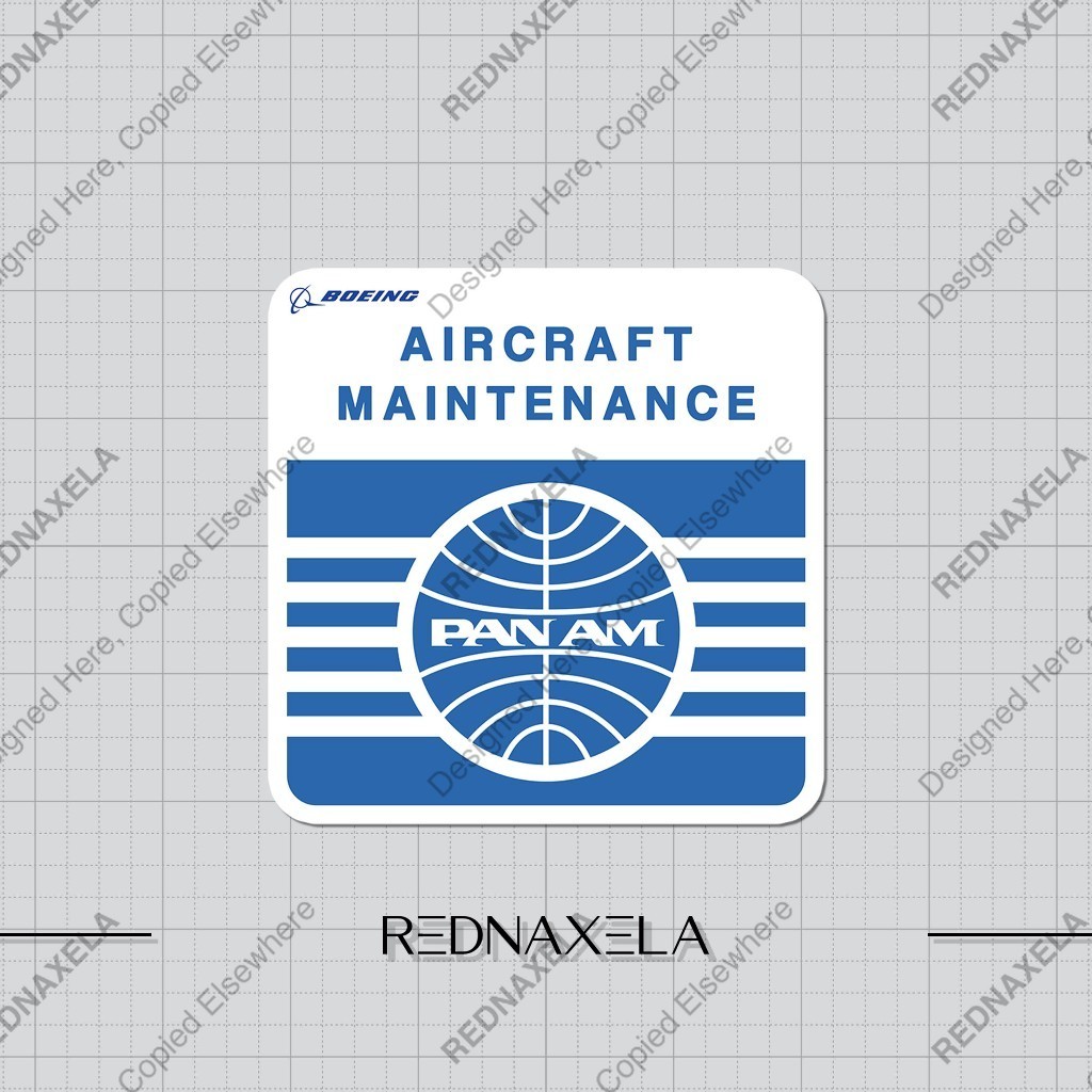 Vinyl Pan Am Aircraft Maintenance Outdoor Suitcase Waterproof Sticker ...