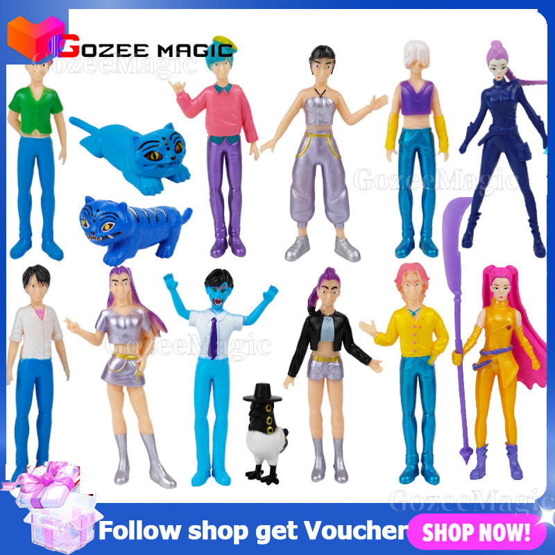 Anime KPop Demon Hunters Tiger Figure Model Doll Toy Rumi Mira Zoey ...