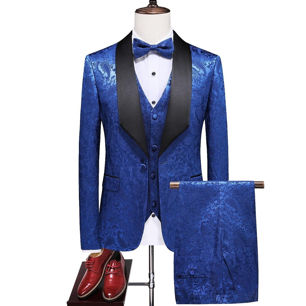 [Factory Ready Stock] European Station Light Luxury Trendy Suit Three ...