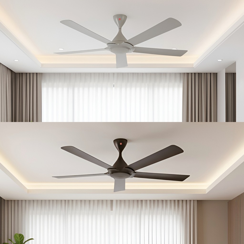 KDK Ryou Series Home Ceiling Fan – Elegant Grey & Brown Design with ...