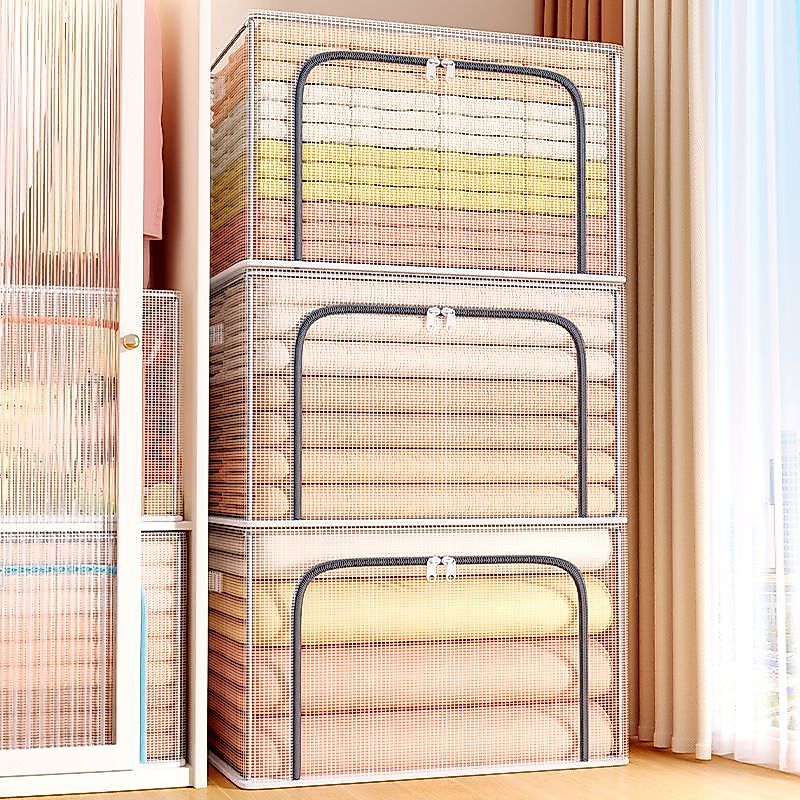 150L Extra Large Capacity Transparent box Foldable Storage Box For ...