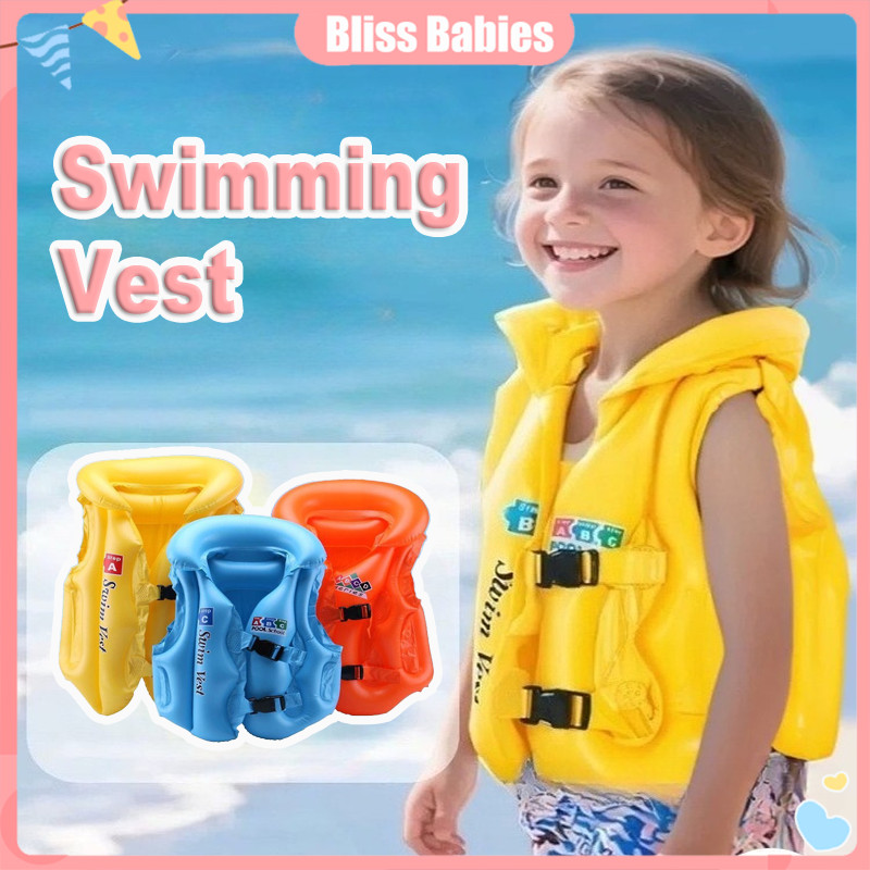 Kids Inflatable Swimming Vest Safety Life Jacket Jaket Floatable Renang ...