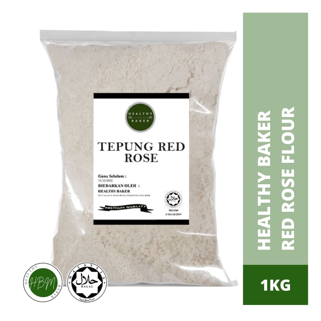 Tepung Red Rose 1KG / 500GM / Red Roses Flour / Tepung Ros Merah ...