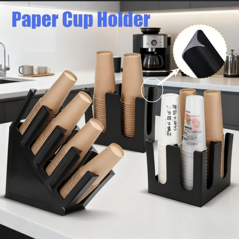 Plastic Cup Storage Rack Paper Cup Dispenser Wall Mounted Coffee Shop ...