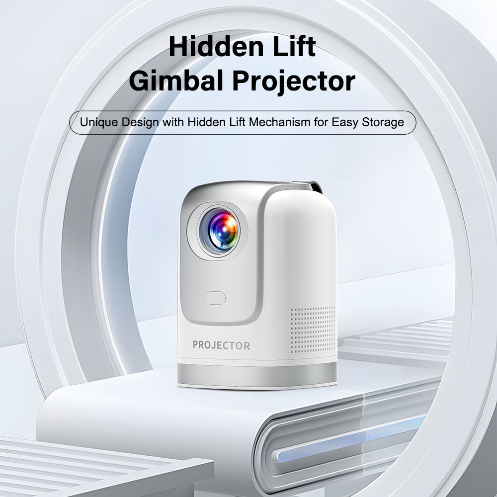 TS-8 Mini Projector Hidden Stand 4K Electric Focus 1080P Wireless Smart ...