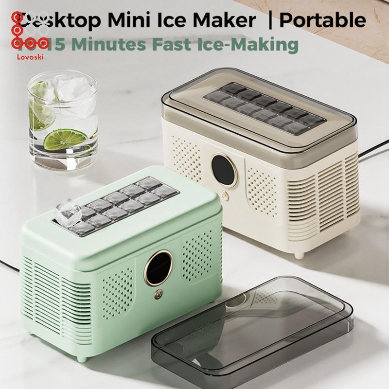 Lovoski Small Ice Maker Countertop, Freezing Appliance Compact Fast ...