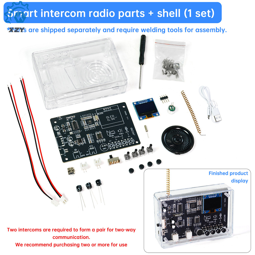 Interphone Radio Electronic DIY Kit Wireless Intercom FM Radio Circuit ...