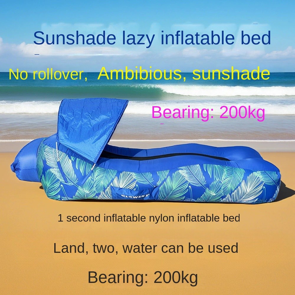 Portable Inflatable Bed Amphibious Sofa Bed Outdoor Lazy Inflatable Bed ...
