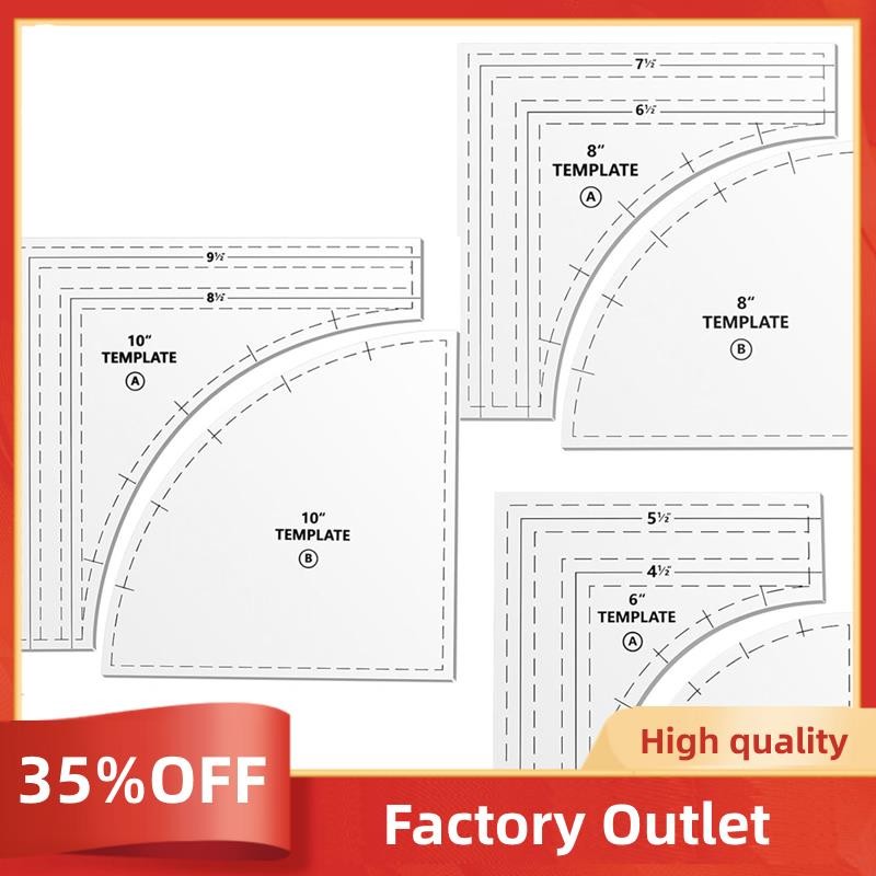 Large Quilting Rulers and Templates for Cutting Patterns-Drunkards Path ...