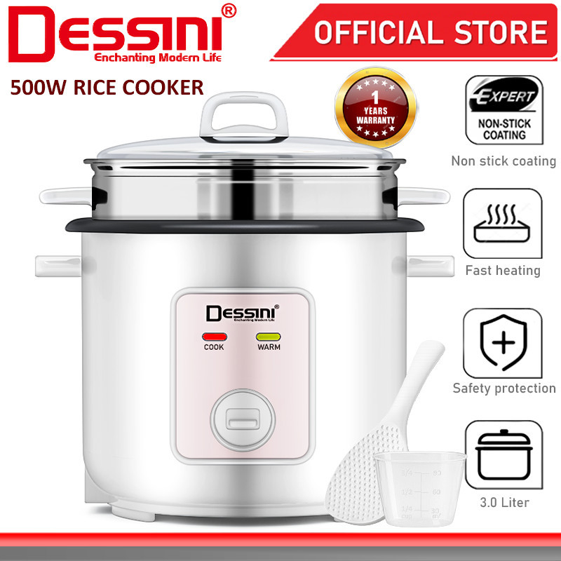 DESSINI ITALY 3.0L Electric Rice Cooker Non Stick Aluminium Inner Pot ...