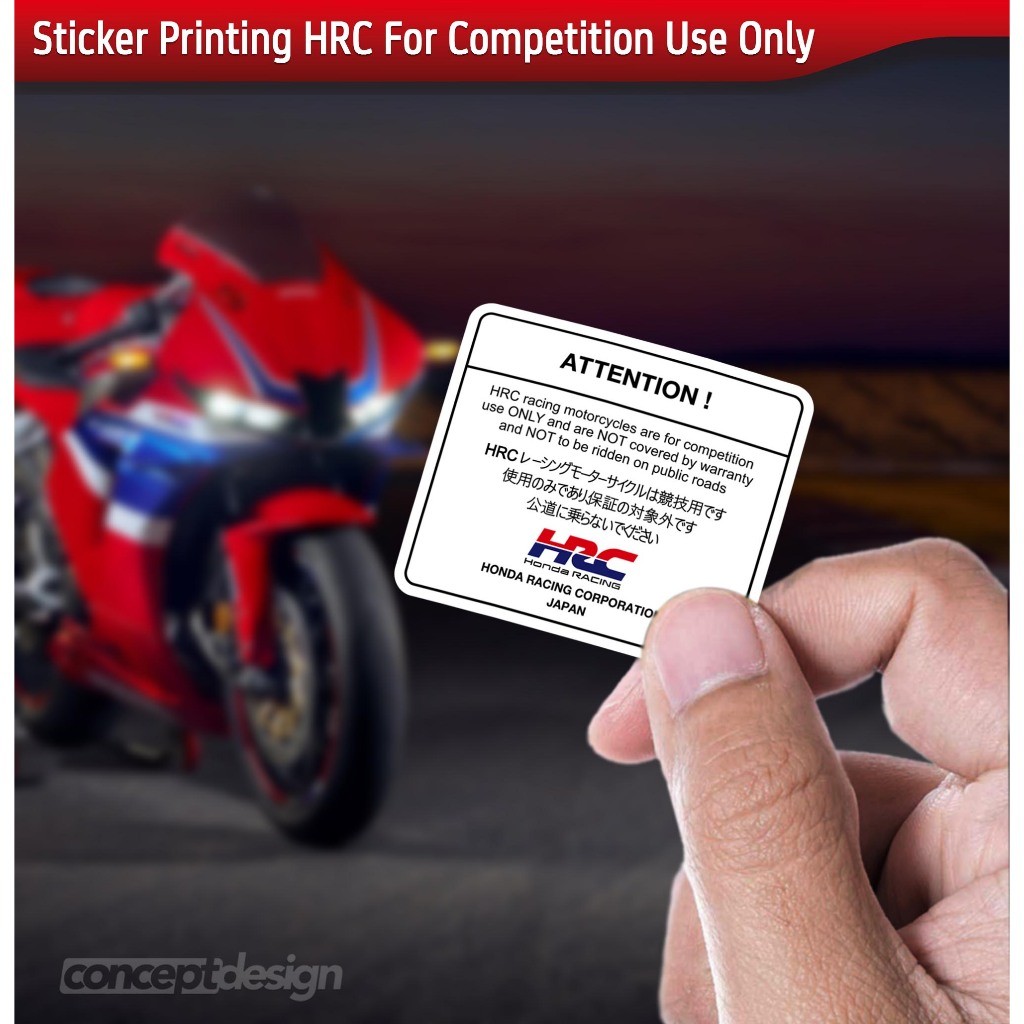HRC Sticker For Competition Use Only-GEN106-MOTSKR21 | Shopee Malaysia