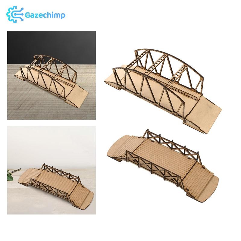 [Gazechimp] 1:72 Scale Wooden Bridge Model, Wood Craft, Construction ...