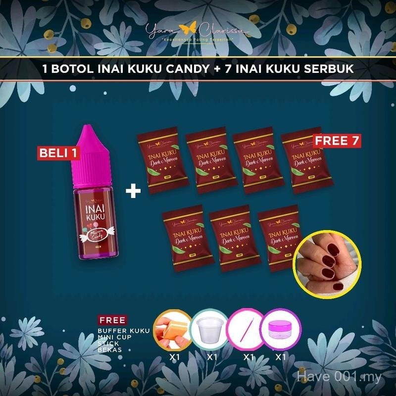 HQ Yara Clarissa - BELI 1 FREE 7 PCS INAI (Total 8 PCS) - Inai Kuku ...