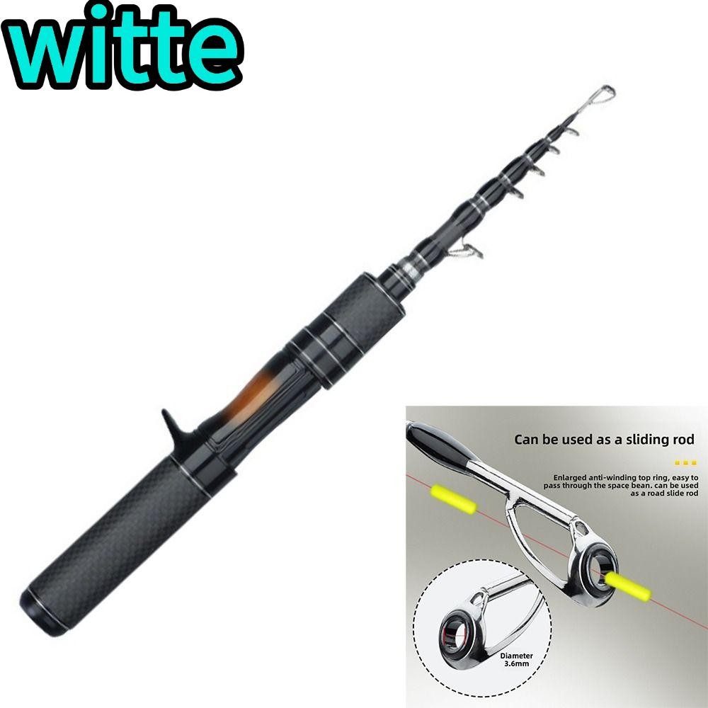WITTE Lure Rod, Solid Tip Ultralight Telescopic Fishing Rod, Rod Carbon ...
