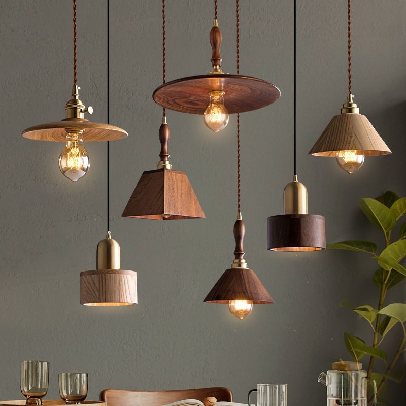 (Local Delivery 50% discount) Japanese Style Pendant Light - Solid Wood ...