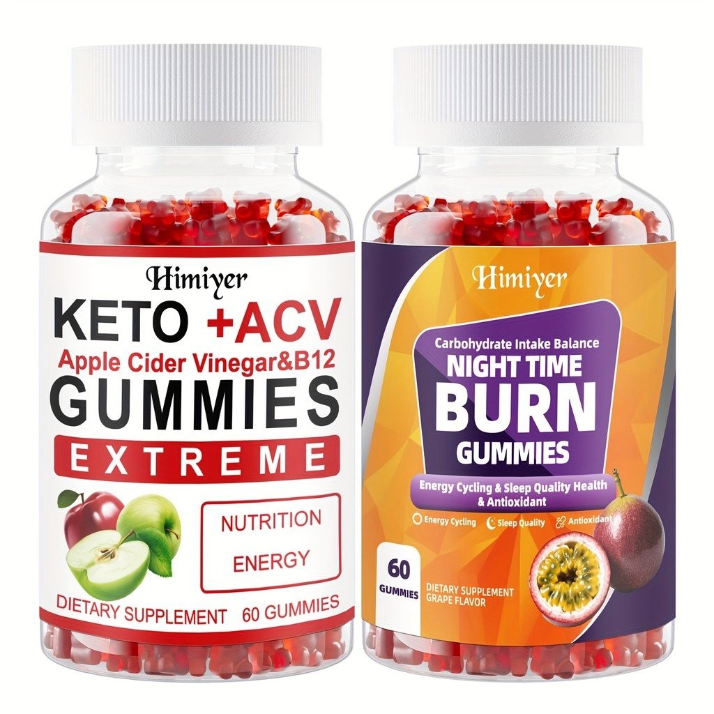 Gabungan Cekap [ACV+NIGHT TIME BURN] Gummies Naik Taraf Baharu, Cuka ...