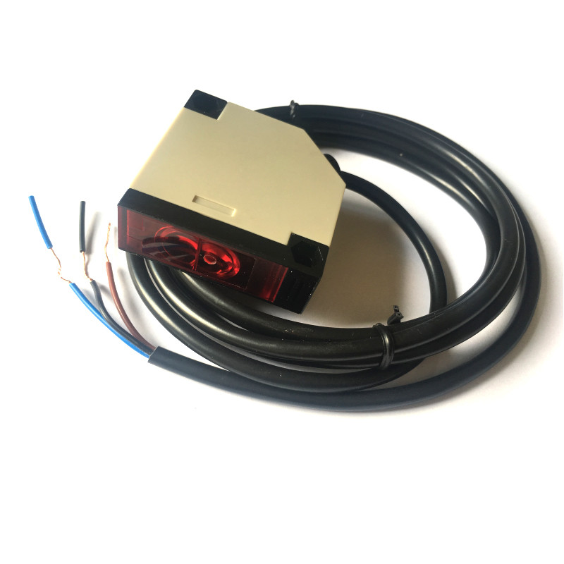 Square Laser Distance Reflection Photoelectric Switch Sensor Visible ...