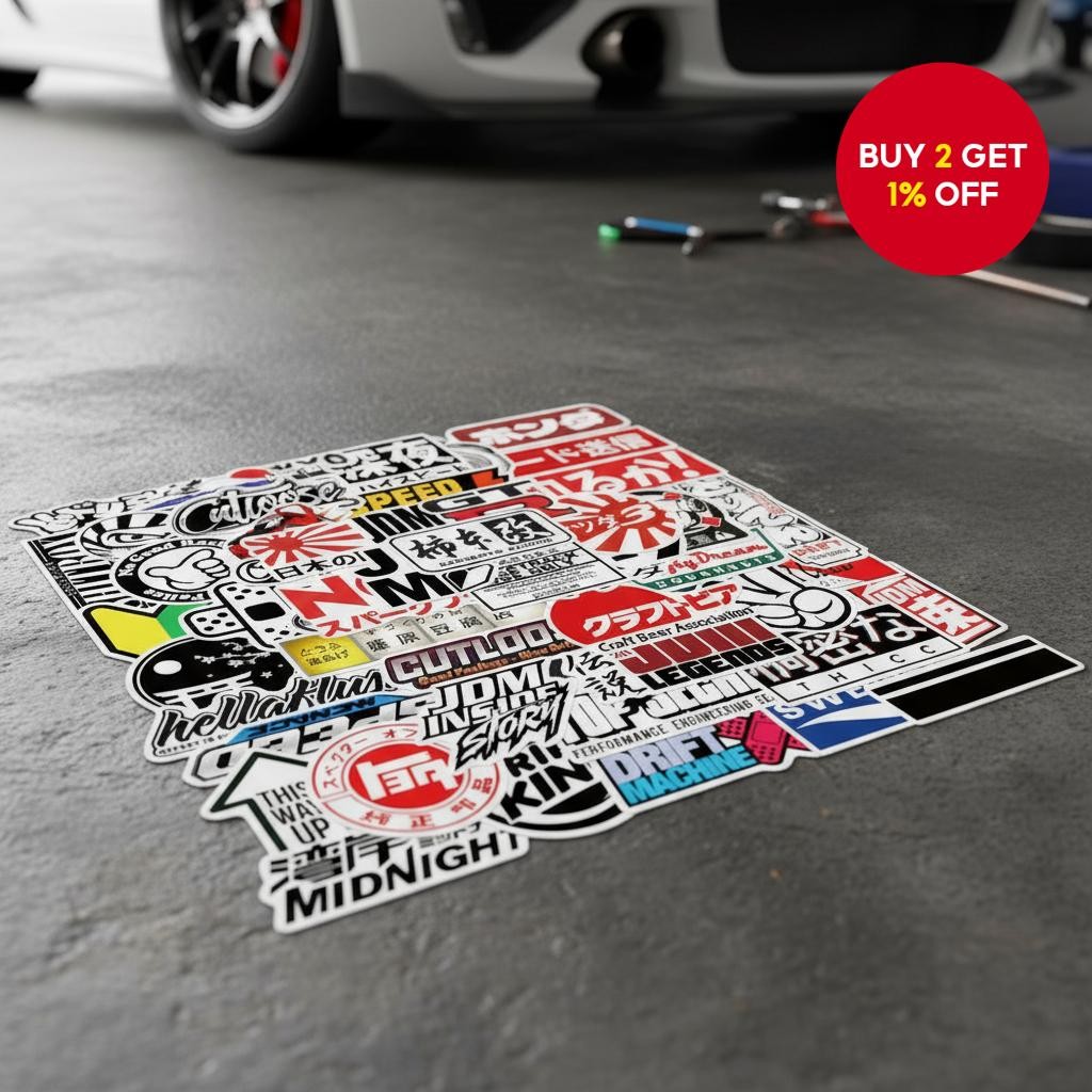 JDM Japanese Street Stickers Set of 50 - Waterproof Vinyl for Laptops ...