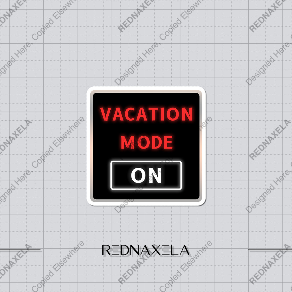 Vinyl Stickers Vacation Mode On Suitcase Stickers Sign Stickers ...