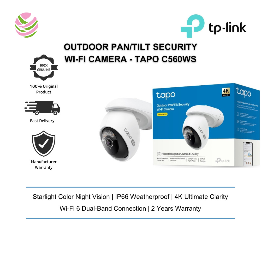 TP-Link Outdoor Pan/Tilt Security Wi-Fi Camera Wi-Fi 6 Dual-Band ...
