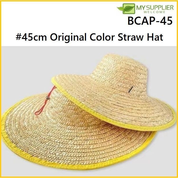 45cm/55cm Original Color Straw Hat Topi Jerami | Shopee Malaysia
