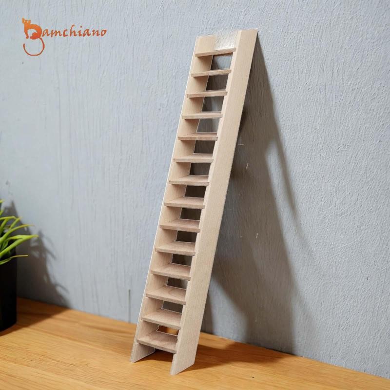 gamchiano 1:12 Dollhouse Ladder, Miniature Ladder, Mini Wooden Ladder ...