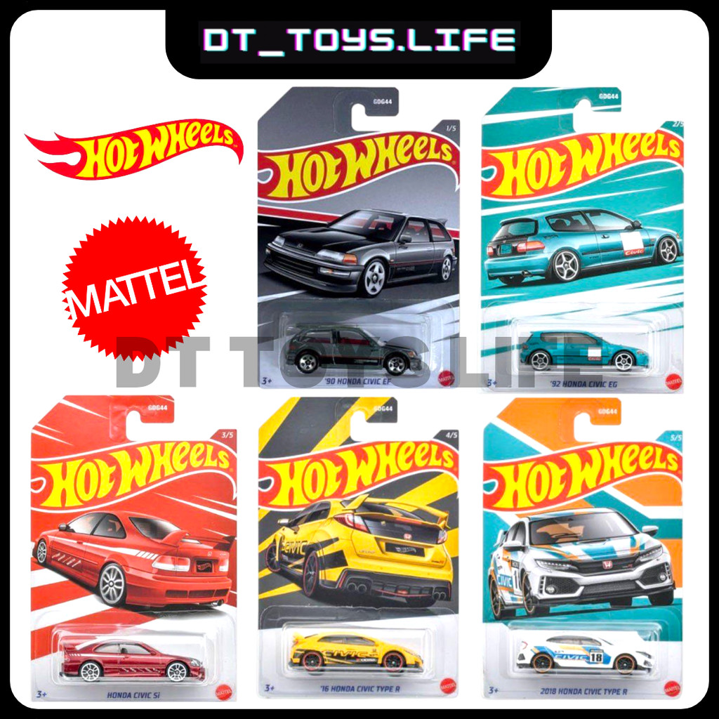 Adesivi Waterslide Personalizzati Per Hot Wheels Honda Civic SI 1:64 - Set Per Personalizzazione