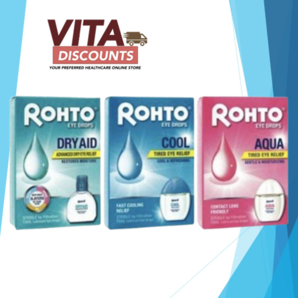 ROHTO COOL / EXTRA COOL / AQUA / DRY AID REGULAR EYE DROPS 13ML ...