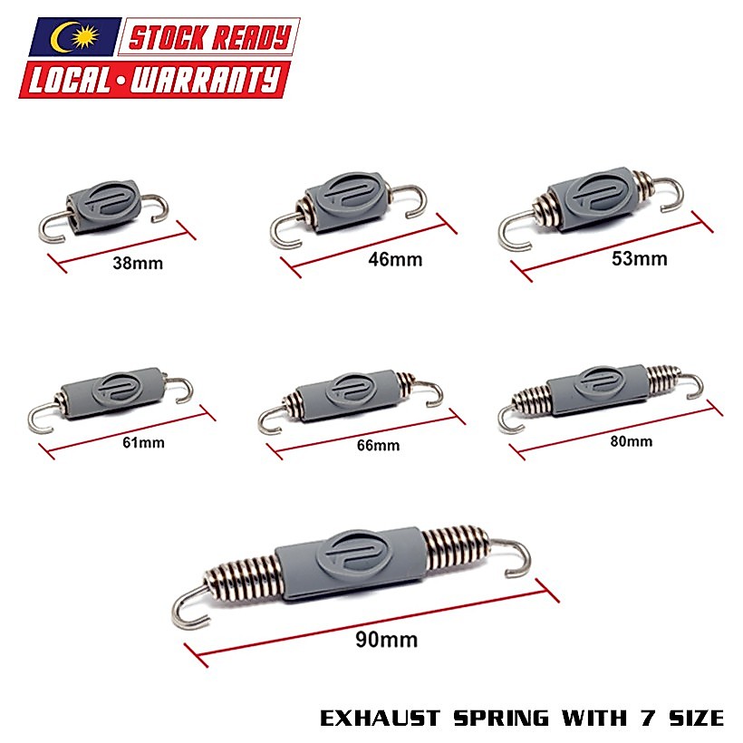 Spring Ekzos / Exhaust Spring Stainless Steel with Rubber Protection ...
